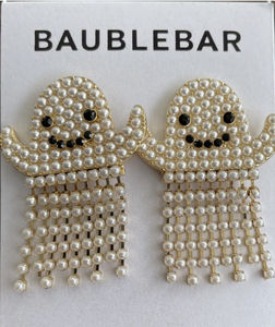 BaubleBar faux pearl ghost earrings .. A Must Have For  Halloween. New!
